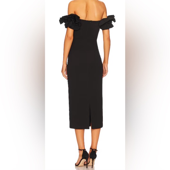Revolve Elliatt Creole Midi Off-The-Shoulder Dress in Black Size S - Picture 3 of 5
